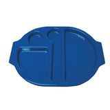 Kristallon Plastic Food Compartment Tray Large Blue