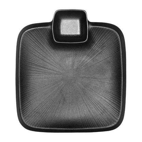 Steelite Hermosa Black Square Chip and Dip Pots 229x203mm (Pack of 6)