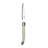 Laguiole Serrated Steak Knives White Handle (Pack of 6)