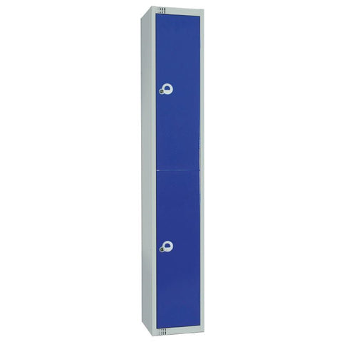 Elite Double Door Padlock Locker Blue