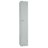 Elite Single Door Electronic Combination Locker with Sloping Top Grey