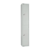 Elite Double Door Manual Combination Locker Locker Grey with Sloping Top
