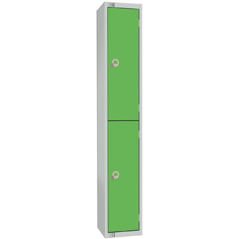 Elite Double Door Manual Combination Locker Locker Green with Sloping Top