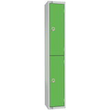 Elite Double Door Electronic Combination Locker with Sloping Top Green