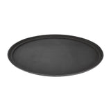 Kristallon Polypropylene Oval Non-Slip Tray Black 685mm