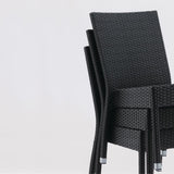 Bolero Wicker Side Chairs Charcoal (Pack of 4)
