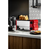 Rowlett Esprit 4 Slot Toaster Traffic Red w/2x Additional Elements & Sandwich Cage