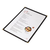 Olympia American Style Menu Cover Black A4