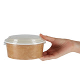 Colpac Recyclable Kraft Salad Pots With Lid Large 1300ml - 45oz (Pack of 150)