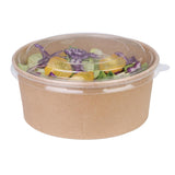 Fiesta Green Compostable Round Kraft Salad Bowls 750ml - 26oz (Pack of 300)
