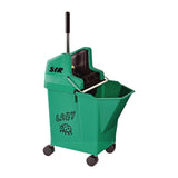 SYR NU Lady 2 Combine System Mop Bucket and Wringer 9Ltr Green