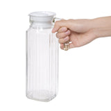 Olympia Ribbed Glass Jugs 1Ltr (pack of 6)
