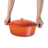 Vogue Orange Oval Casserole Dish 5Ltr