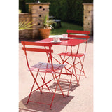GH555 - Bolero Red Pavement Style Steel Chairs (Pack 2)