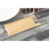 Europochette Brown Cutlery Pouch with White Napkin (Pack of 500)