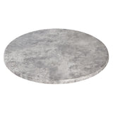 Werzalit Pre-drilled Round Table Top  Concrete 600mm