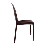 Bolero Brown PP Rattan Bistro Side Chairs (Pack of 4)