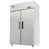 Atosa MBF8117HD Stainless Steel Top Mounted Twin Solid Door GN 2/1 Fridge