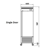 Atosa MBF8181GR Bottom Mounted Upright Single Door Freezer