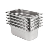 Vogue Stainless Steel Gastronorm Container Kit 5 x 1/4