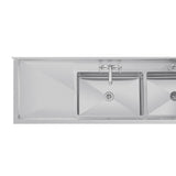 Vogue Stainless Steel Sink Double Bowl and Double Drainer 2400mm