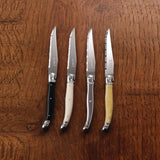 Laguiole Serrated Steak Knife Stainless Steel Handle (Pack of 6)