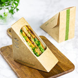 Vegware Compostable Kraft Standard 65mm Sandwich Wedges