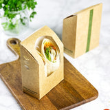 Vegware Compostable Kraft Tortilla Wrap Cartons With Window